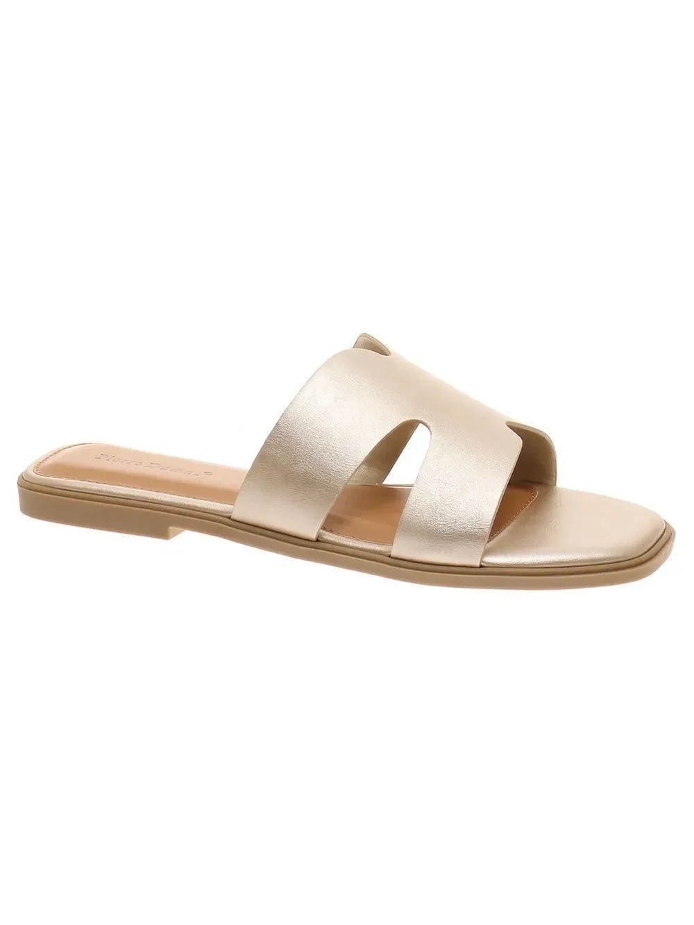 PIERRE DUMAS EMPRESS-29 SANDAL Gold Size 10 Slides NEW in Box